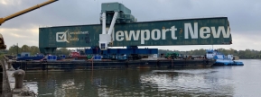 Cashman Equipment Barges supported demolition of the “Green Crane” at Newport News Shipyard